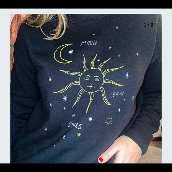 Sun moon and stars crew neck - Picture 1 of 1